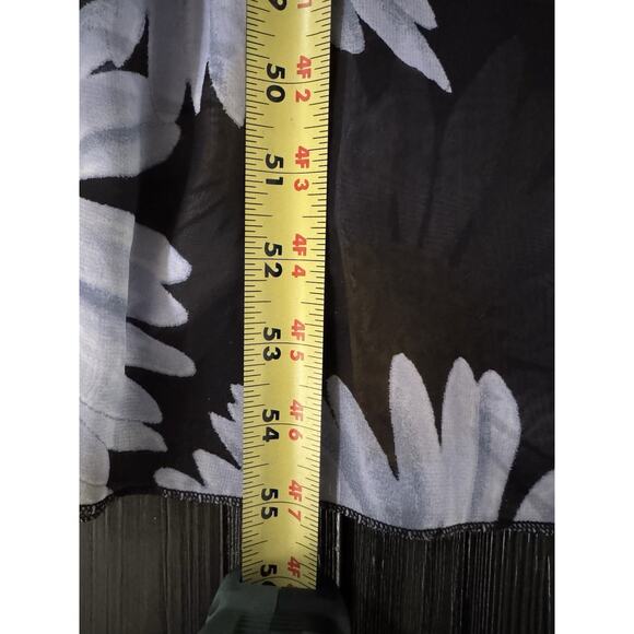 Ruby Rod Y2K Black Daisy Maxi Semi Sheer Cottagecore Coquette Beachy Dress M - Picture 5 of 12